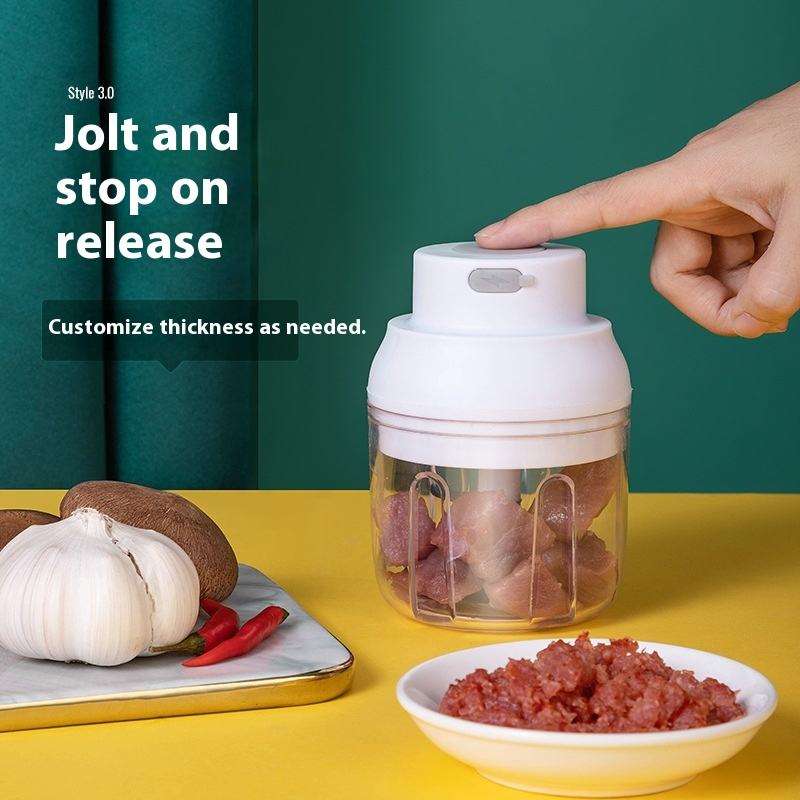 Electric Small Food Chopper, Mini Wireless Portable Garlic Grinder,USB Rechargeable Food Chopper for Vegetable/Meat/Small Food Processor