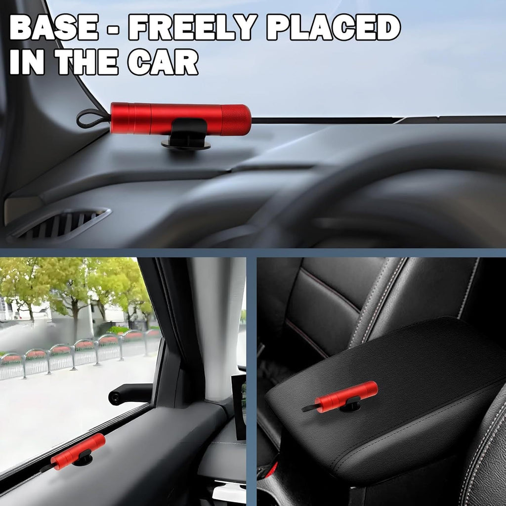 2 Pack 2026 Upgraded Safety Hammer,Safe Hammer Glass Breaker Under Water,Seatbelt Cutter Window Breaker Emergency Escape Tool,Seat Belt Cutter and Glass Breaker for Cars,Gift of test glass
