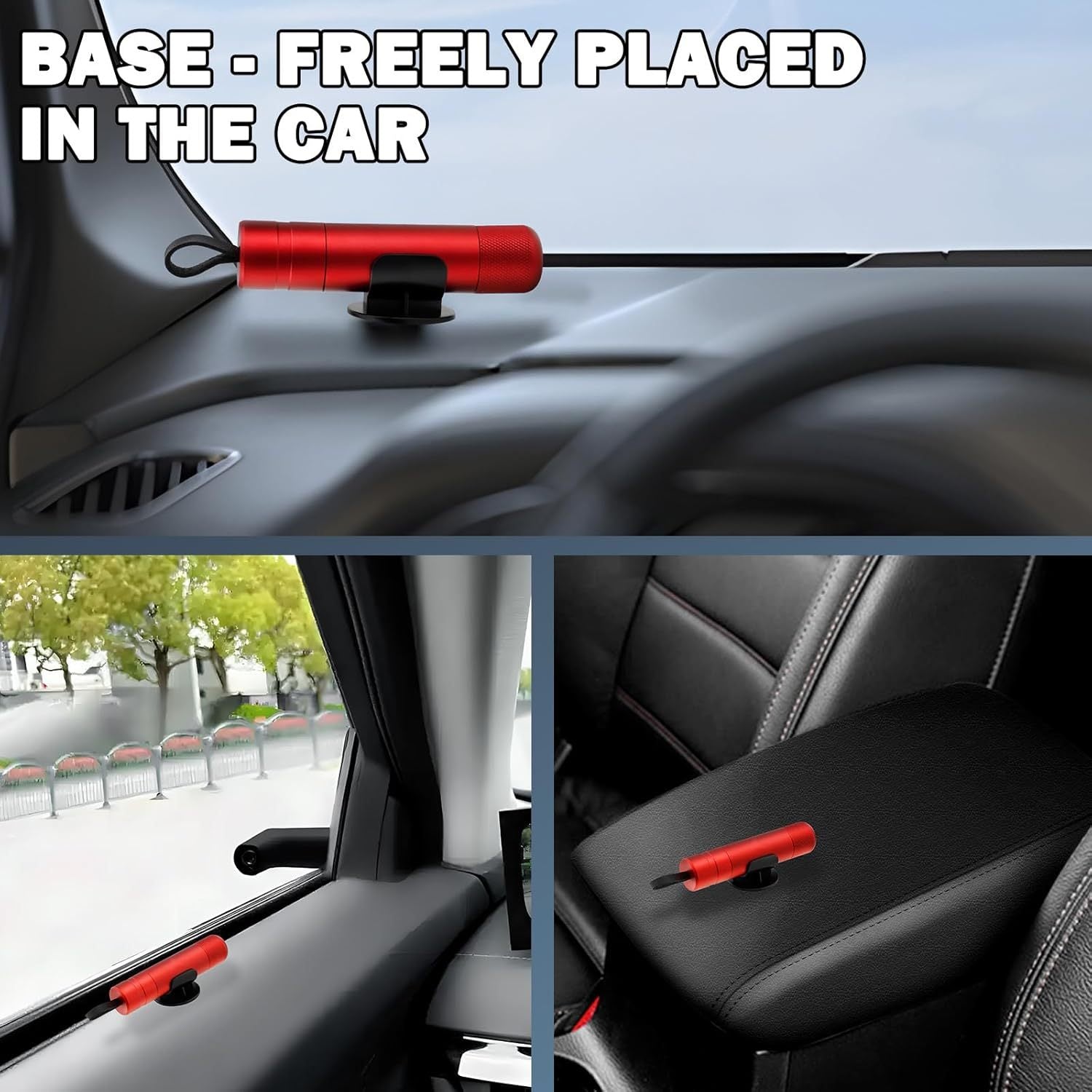 2 Pack 2026 Upgraded Safety Hammer,Safe Hammer Glass Breaker Under Water,Seatbelt Cutter Window Breaker Emergency Escape Tool,Seat Belt Cutter and Glass Breaker for Cars,Gift of test glass