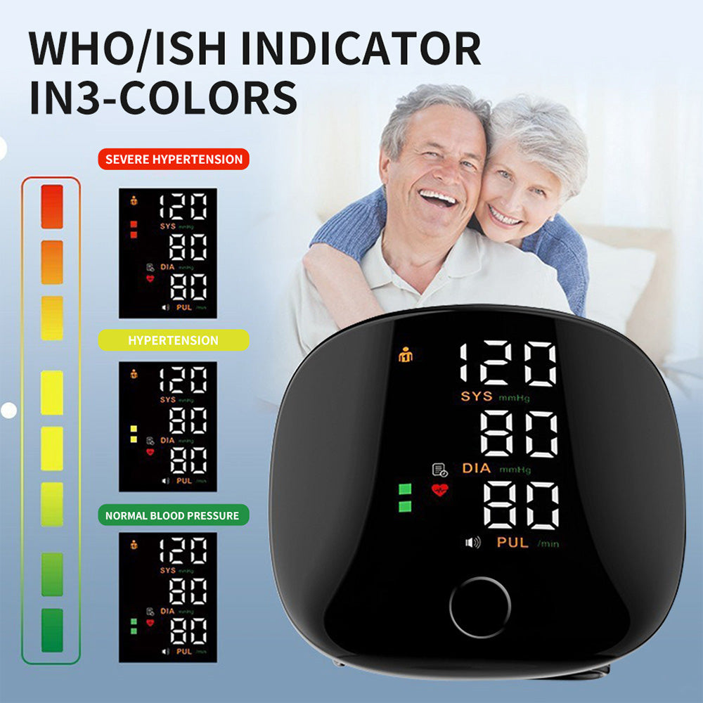 Portable Wrist Blood Pressure Meter Home Health Care BP Monitor