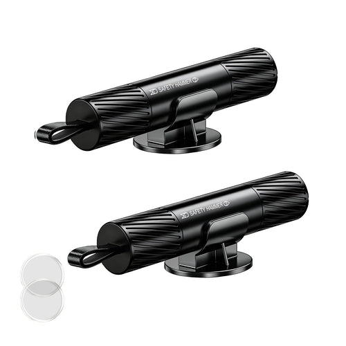 2 Pack 2026 Upgraded Safety Hammer,Safe Hammer Glass Breaker Under Water,Seatbelt Cutter Window Breaker Emergency Escape Tool,Seat Belt Cutter and Glass Breaker for Cars,Gift of test glass