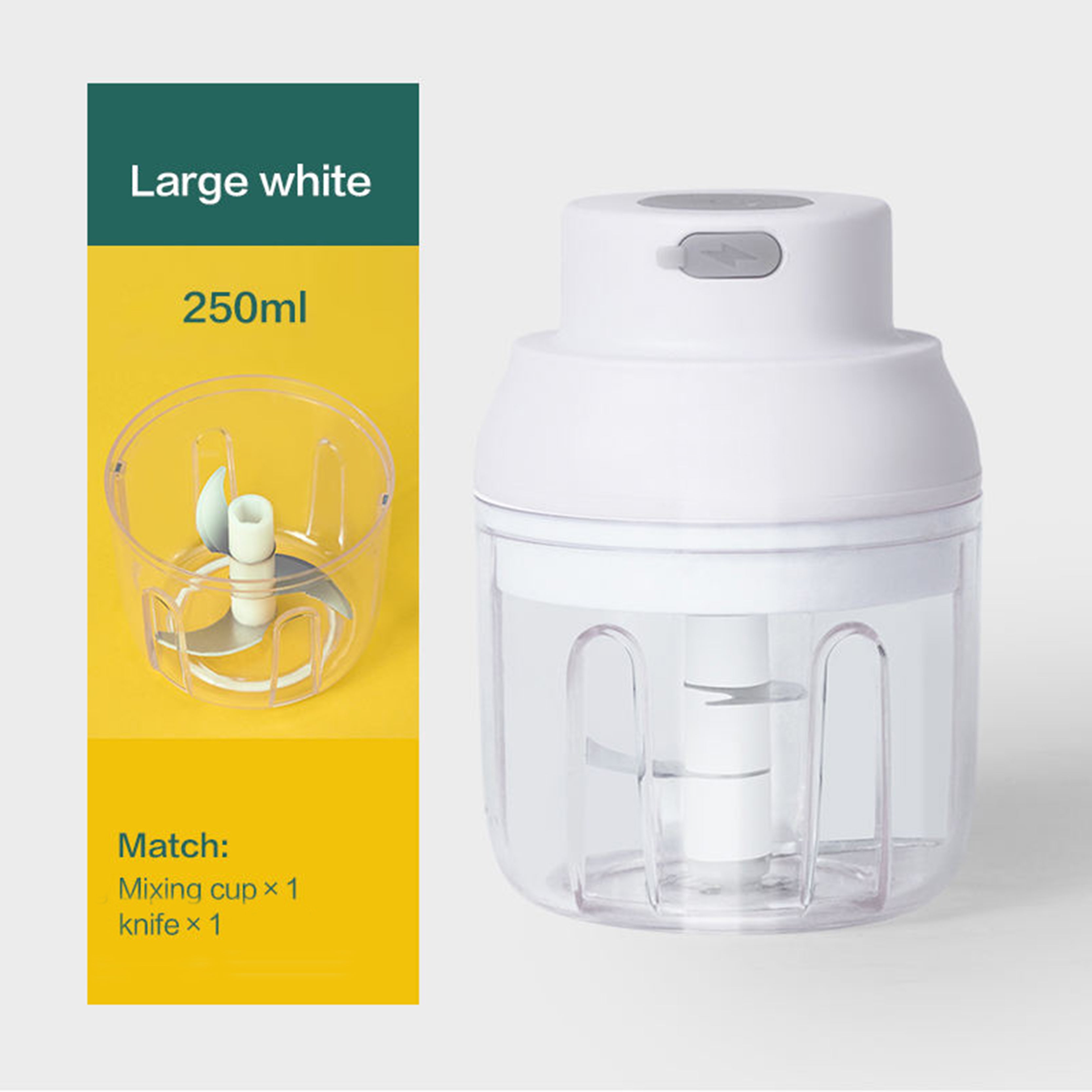 Electric Small Food Chopper, Mini Wireless Portable Garlic Grinder,USB Rechargeable Food Chopper for Vegetable/Meat/Small Food Processor