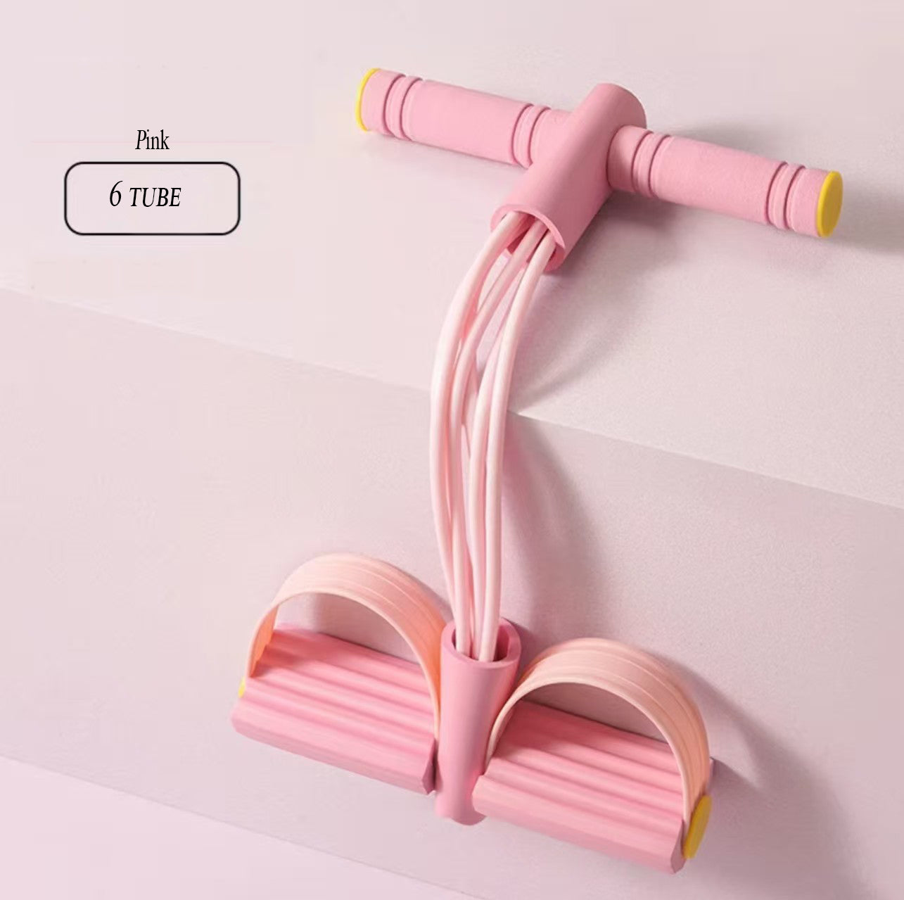 4 tube/6 tube/8 tube Resistance Band with Pedal - Elastic Sport Home Fitness Elastic Stretcher with Non-Slip Handles for Abdominal and Full Workout