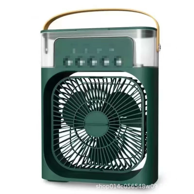 Portable Air Conditioner, 4-in-1 Air Cooler, 600ml Quiet Mini Air Conditioner Desk Fan, Mini Air Conditioning with 3 Speeds/Cool Mist/2-8H Timer/6 LED Light, Cooling Fan for Summer,Room,Home,Office
