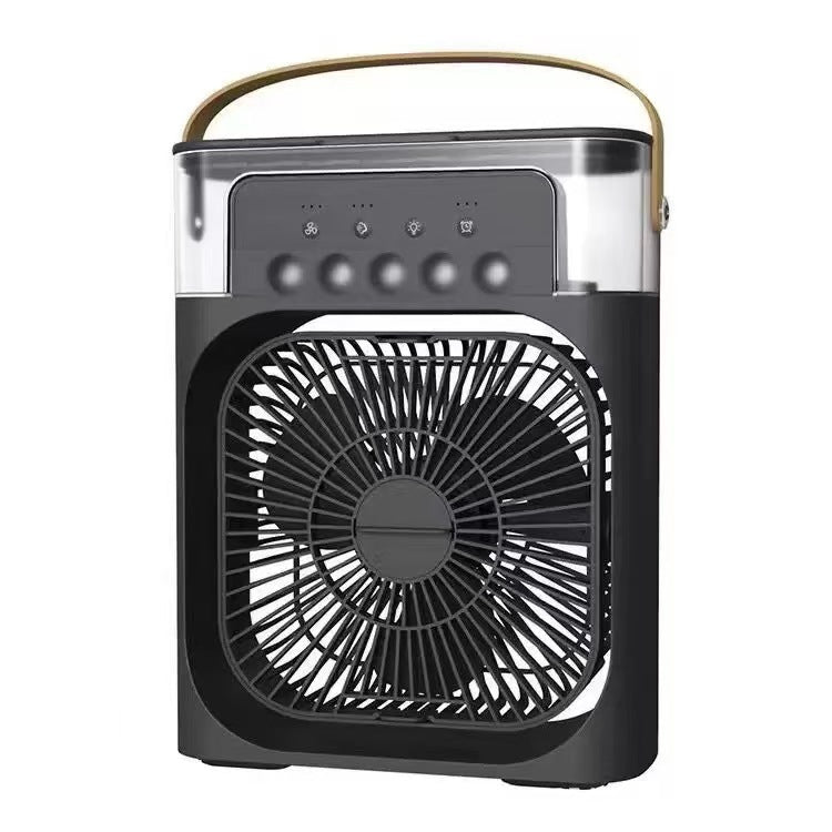 Portable Air Conditioner, 4-in-1 Air Cooler, 600ml Quiet Mini Air Conditioner Desk Fan, Mini Air Conditioning with 3 Speeds/Cool Mist/2-8H Timer/6 LED Light, Cooling Fan for Summer,Room,Home,Office