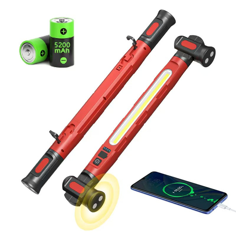 【FathersDayGift】Under Hood Work Light Bar, 3000LM LED Magnetic Light Bar with Hooks, 5200mAh Cordless Rechargeable Hood Light, Single Pack, Ideal for Mechanic, Car Repair & Garage Use