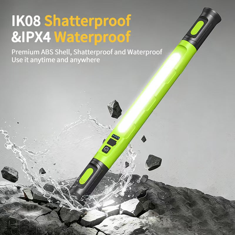 【FathersDayGift】Under Hood Work Light Bar, 3000LM LED Magnetic Light Bar with Hooks, 5200mAh Cordless Rechargeable Hood Light, Single Pack, Ideal for Mechanic, Car Repair & Garage Use