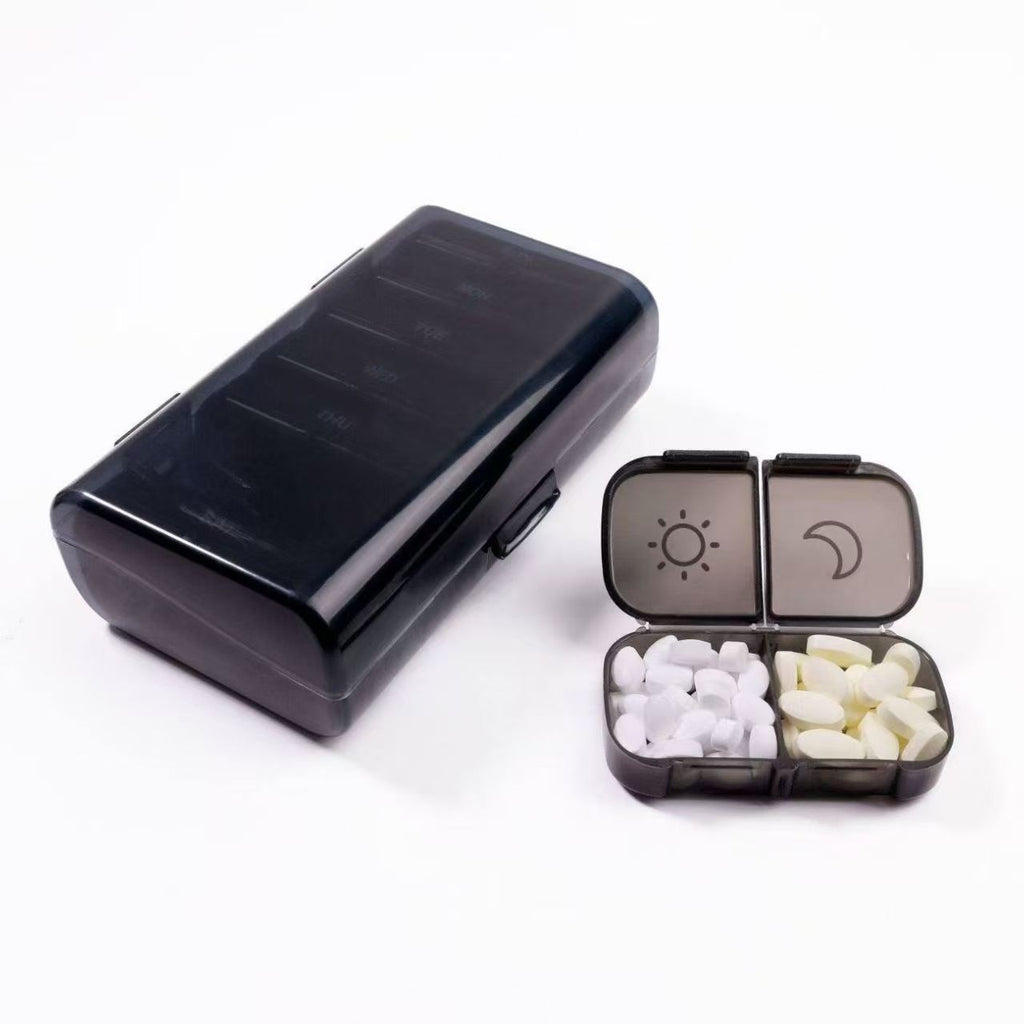 Food-grade material medicine box, 7 days a week, 14 compartments, 28 compartments, convenient medicine storage box
