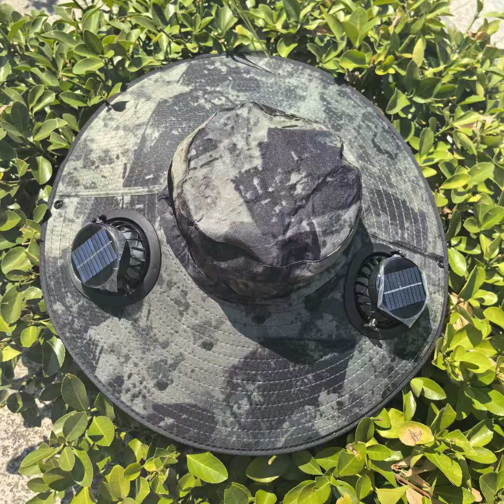 Final 3 Hours: 60%OFF 🔥Solar Fan Hat, Hat with Fans Solar Powered, Outdoor Wide Brim Sun Hats with 2 Fans,