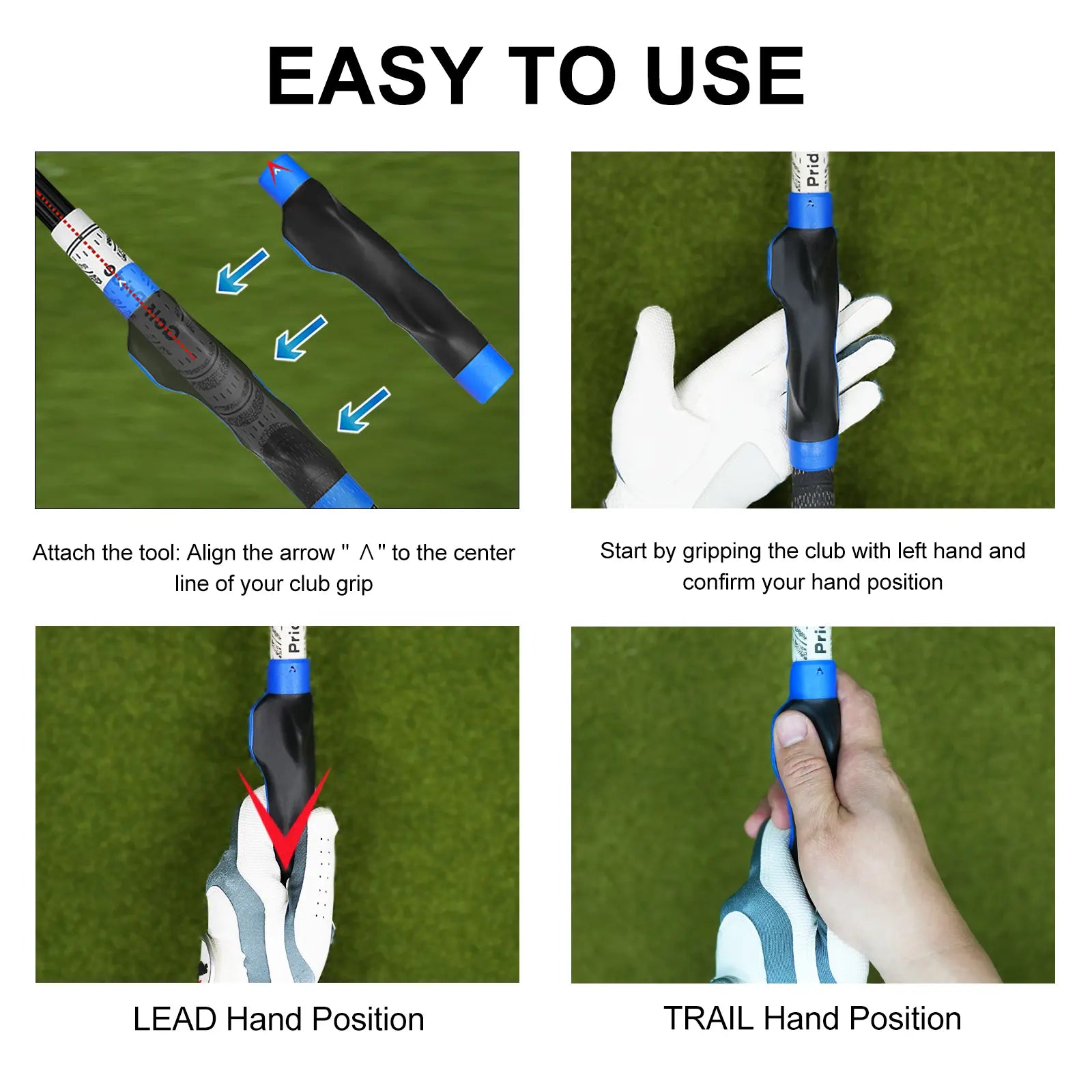 ⛳️🔥Hot Sale 60%Golf Grip Trainer, Fix Swing Grip, Golf Grip Training Aids
