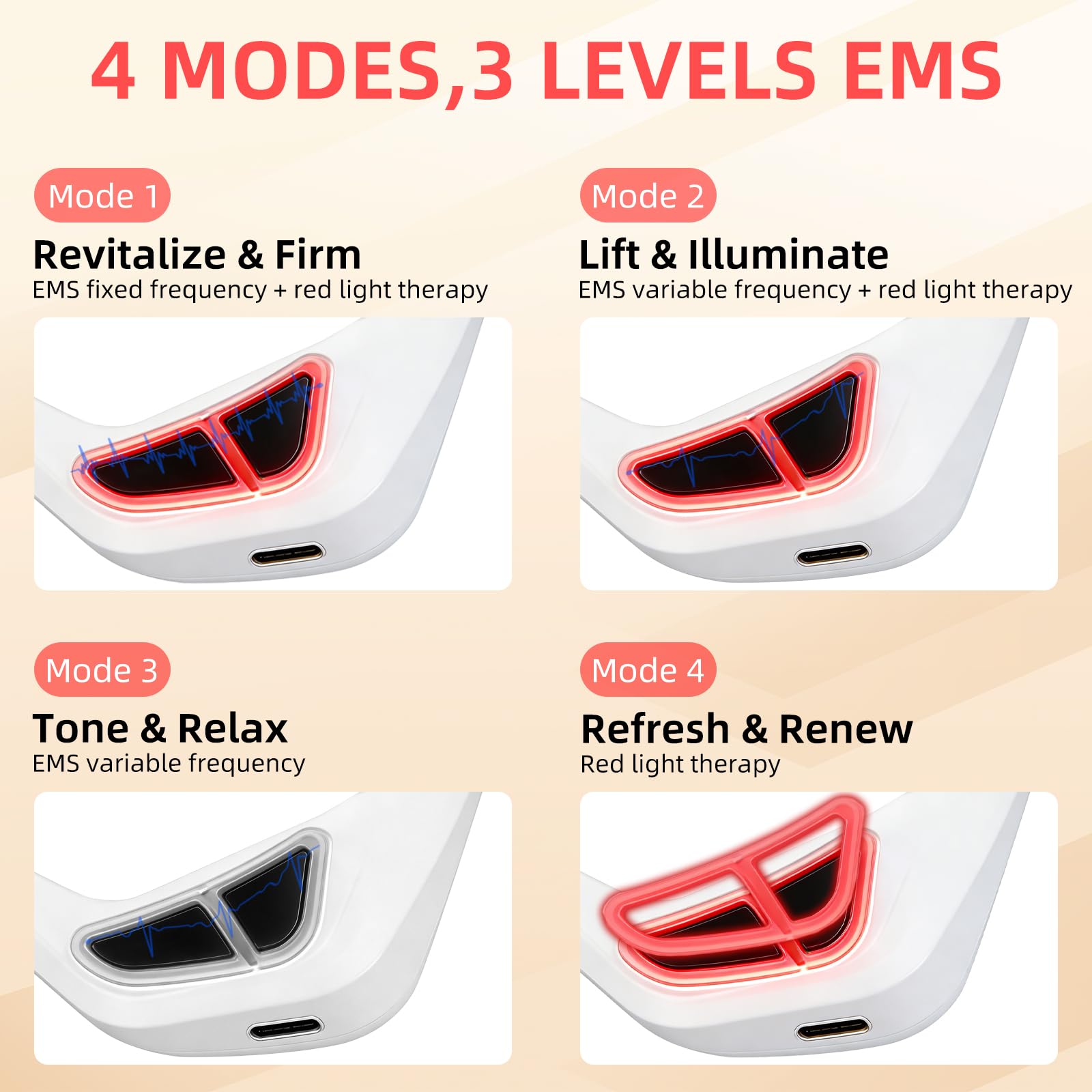 Microcurrent Massage Eye Care Device EMS Eye Red Light Massager - Reduces Dark Circles and Enhances Eye Beauty