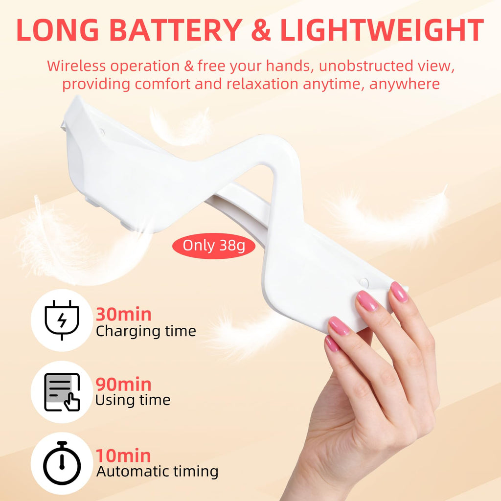 Microcurrent Massage Eye Care Device EMS Eye Red Light Massager - Reduces Dark Circles and Enhances Eye Beauty