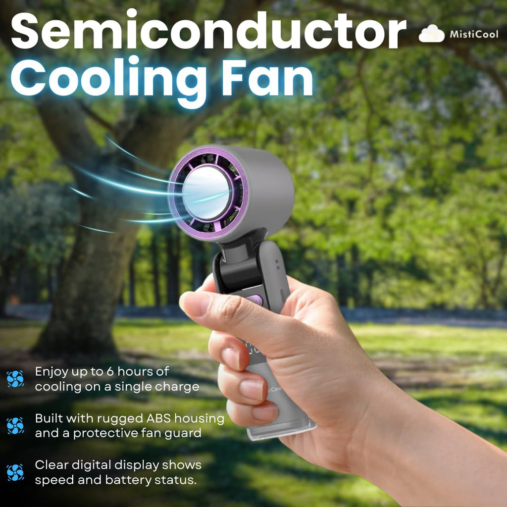 2026 ArcticPad Portable Peltier Chill-Pad Fan - Cooling Handheld Fan with Cold Plate - 13K RPM, 100 Speeds