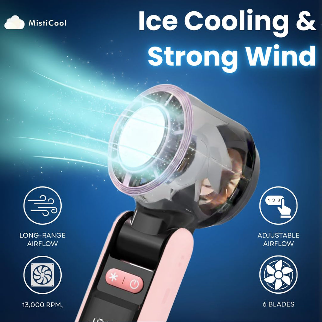 2026 ArcticPad Portable Peltier Chill-Pad Fan - Cooling Handheld Fan with Cold Plate - 13K RPM, 100 Speeds