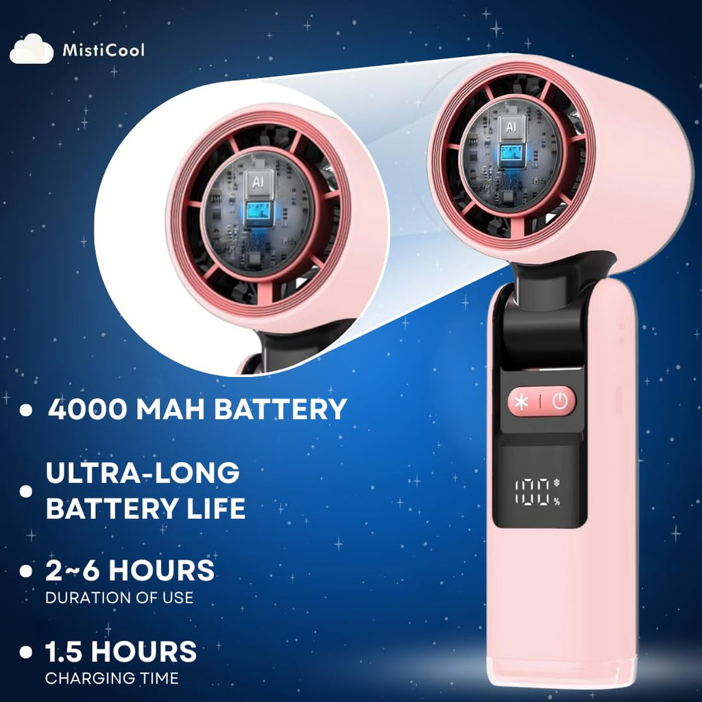 2026 ArcticPad Portable Peltier Chill-Pad Fan - Cooling Handheld Fan with Cold Plate - 13K RPM, 100 Speeds