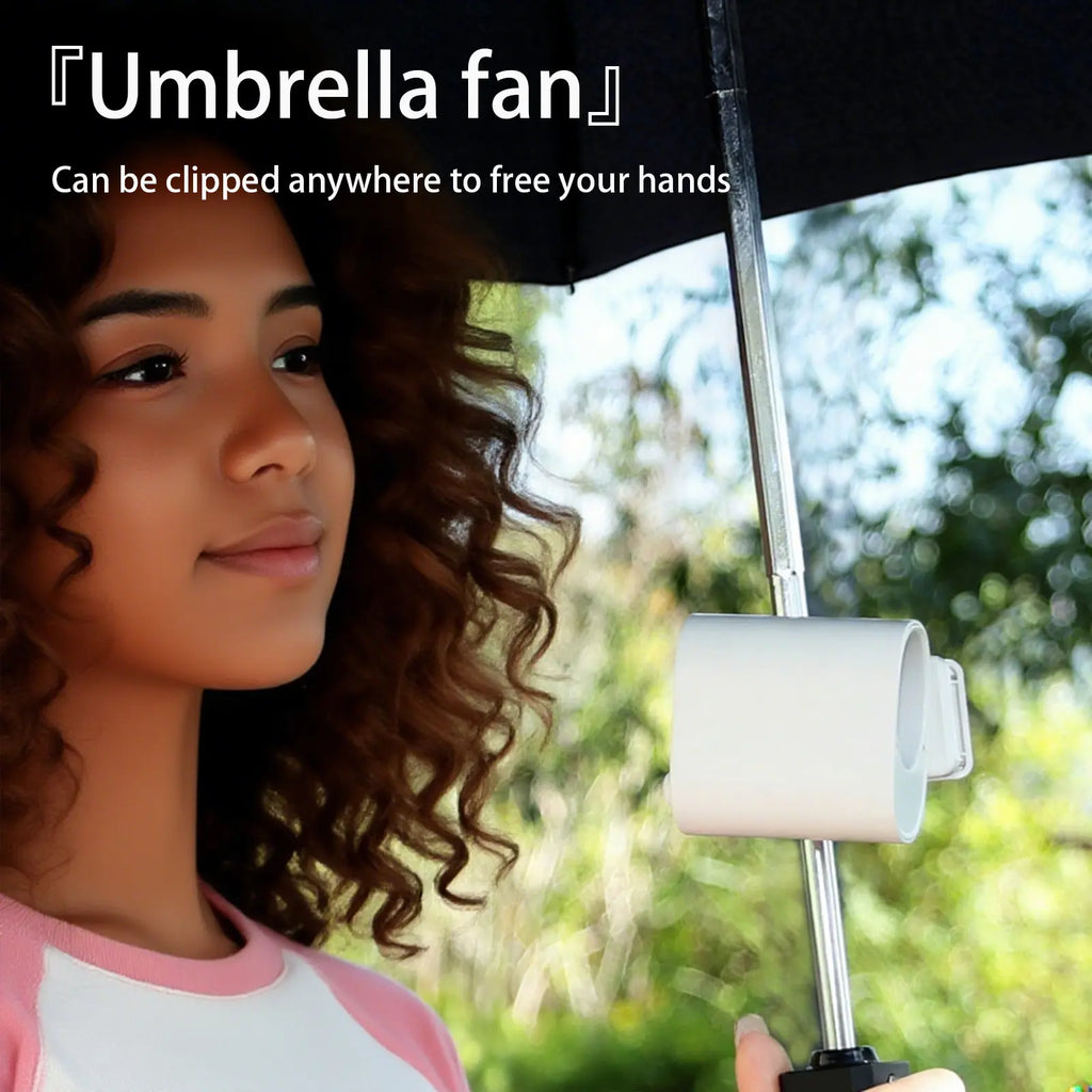Mini portable clamp fan, with low noise design, can be clamped onto shirts/around the waist. It is a personal cooling fan for outdoor travel and work