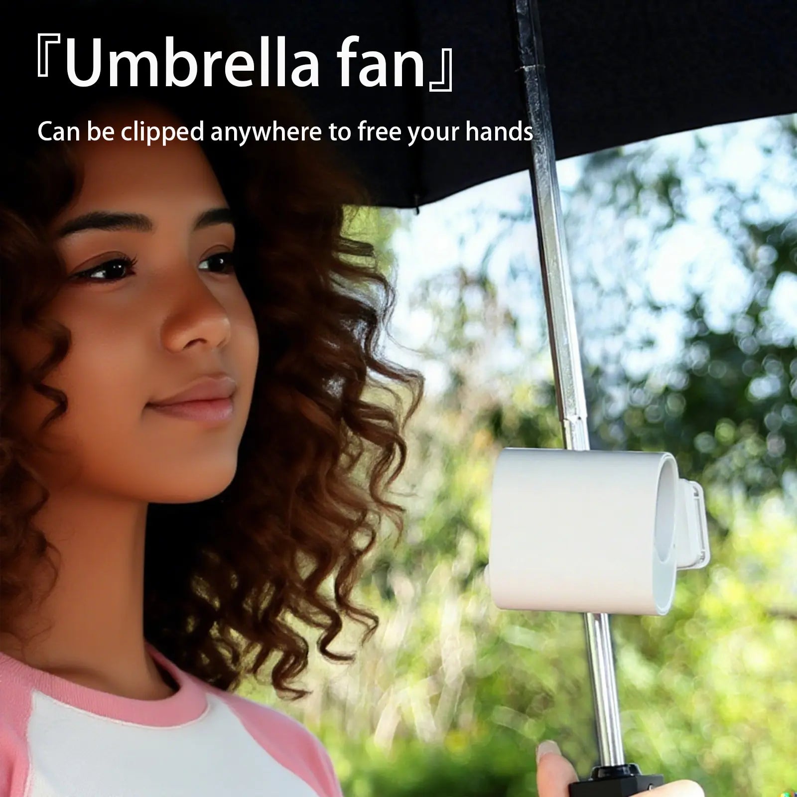Mini portable clamp fan, with low noise design, can be clamped onto shirts/around the waist. It is a personal cooling fan for outdoor travel and work