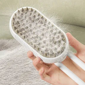 3-in-1 Electric Steam Pet Grooming Brush with Spray | Cat & Dog Hair Removal Comb