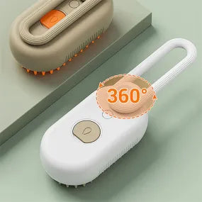 3-in-1 Electric Steam Pet Grooming Brush with Spray | Cat & Dog Hair Removal Comb